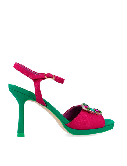 Multi-Color High-Heel Sandals With Embellishment_25259_18_01