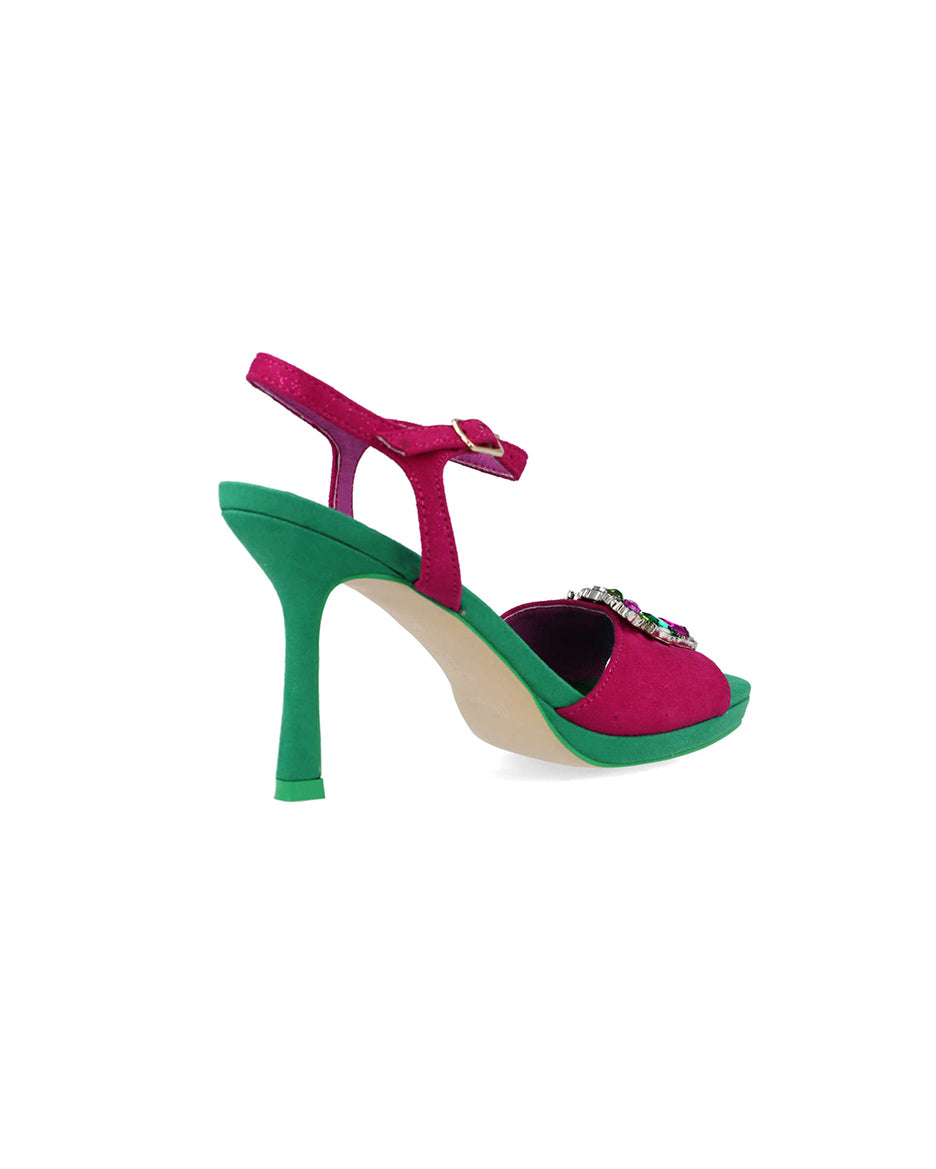 Multi-Color High-Heel Sandals With Embellishment_25259_18_03