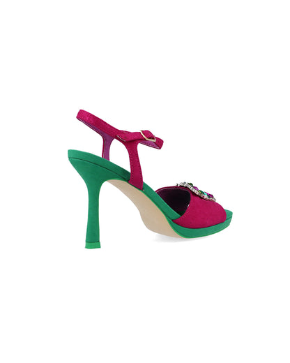 Multi-Color High-Heel Sandals With Embellishment_25259_18_03