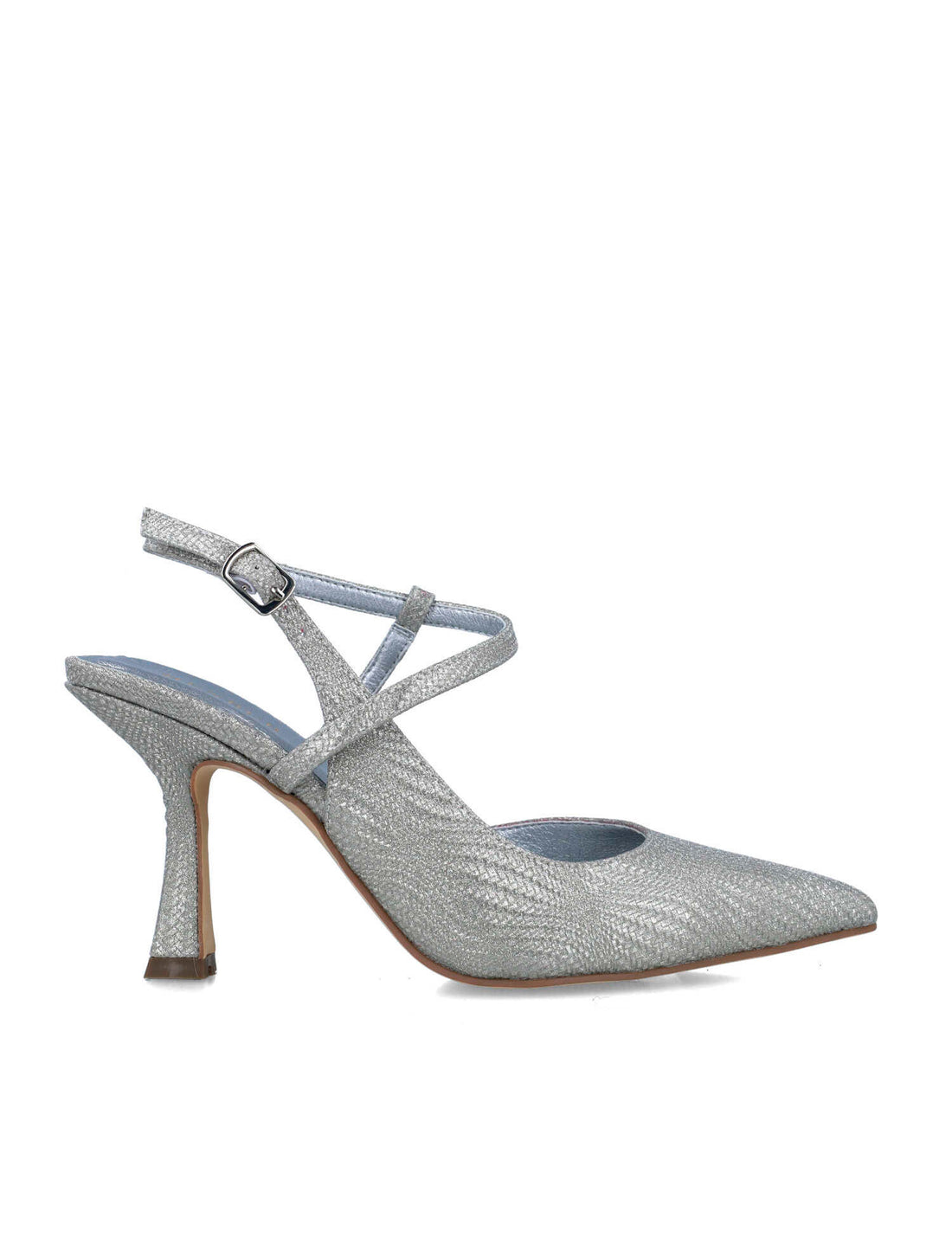 Shimmery Silver Pumps With Ankle Strap_25274_09_01