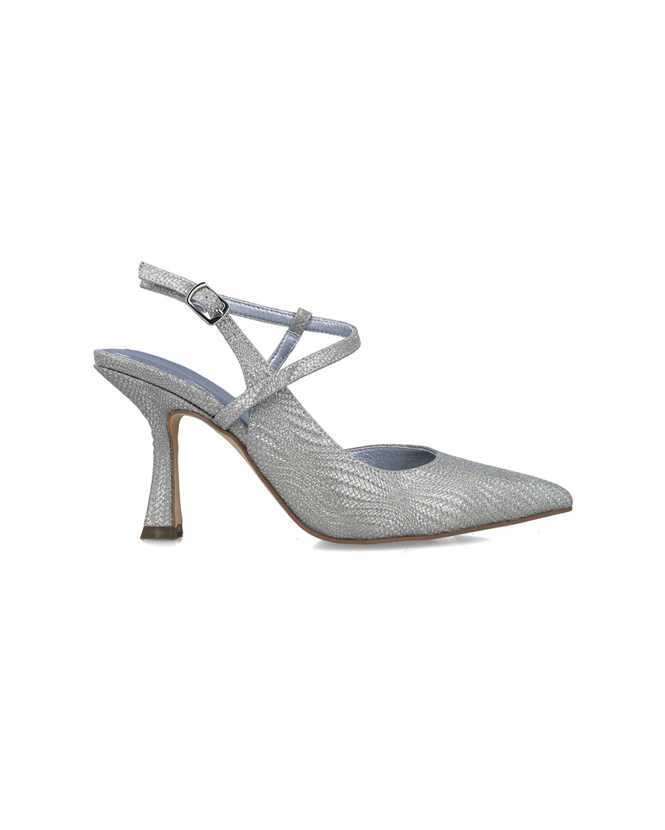 Shimmery Silver Pumps With Ankle Strap_25274_09_01