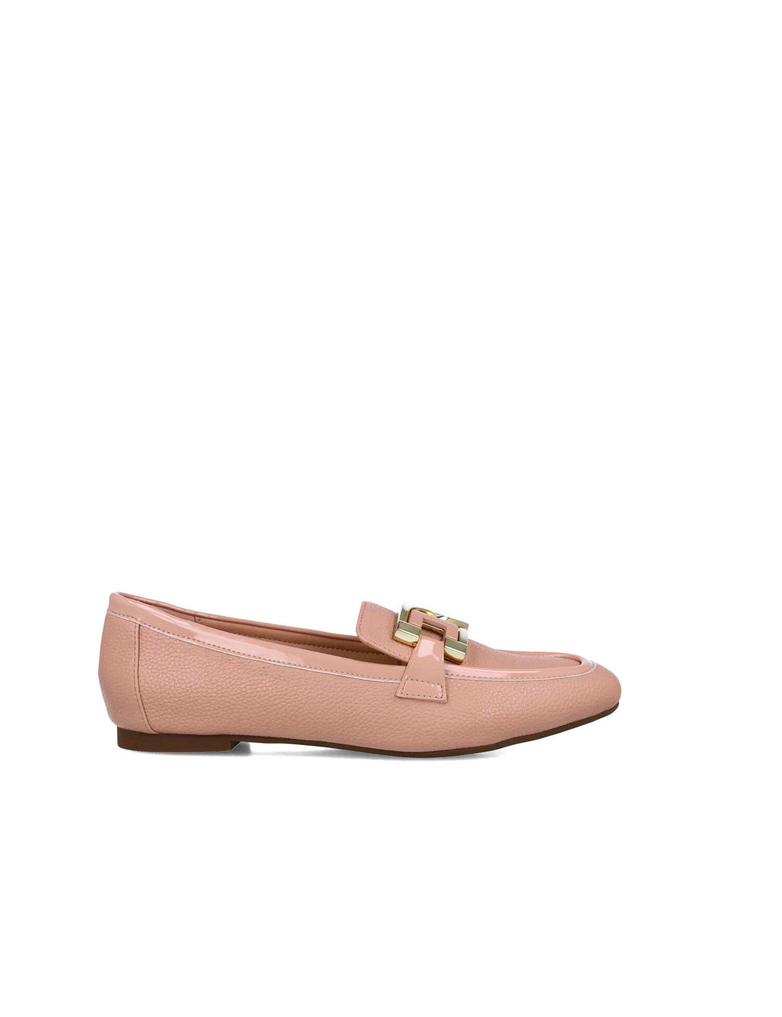 Pink Loafers With Gold Buckle_25298_97_01