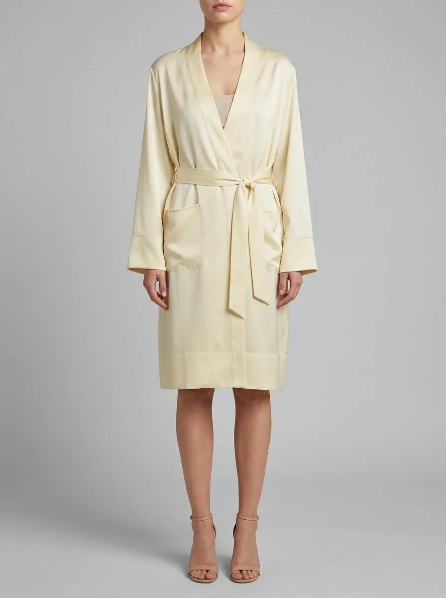 Women Secret_Yellow_Short Yellow Satin Robe_2533682_04_00