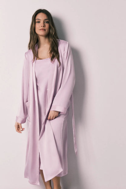 Women Secret Purple/Lilac Women Lilac Satin Midi Robe SKU: 2533685_76 Image 01