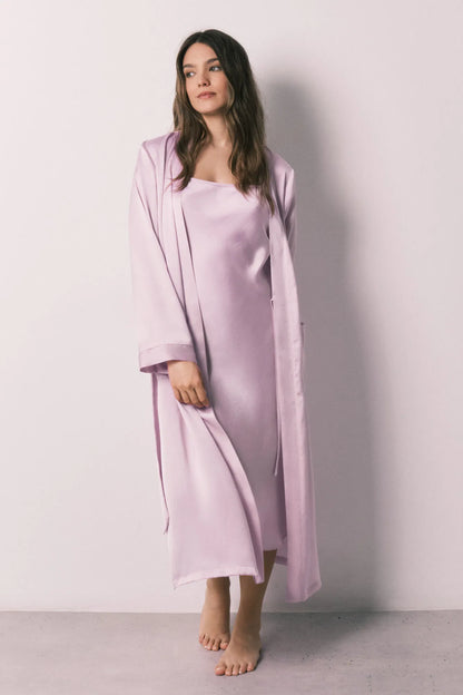 Women Secret Purple/Lilac Women Lilac Satin Midi Robe SKU: 2533685_76 Image 03