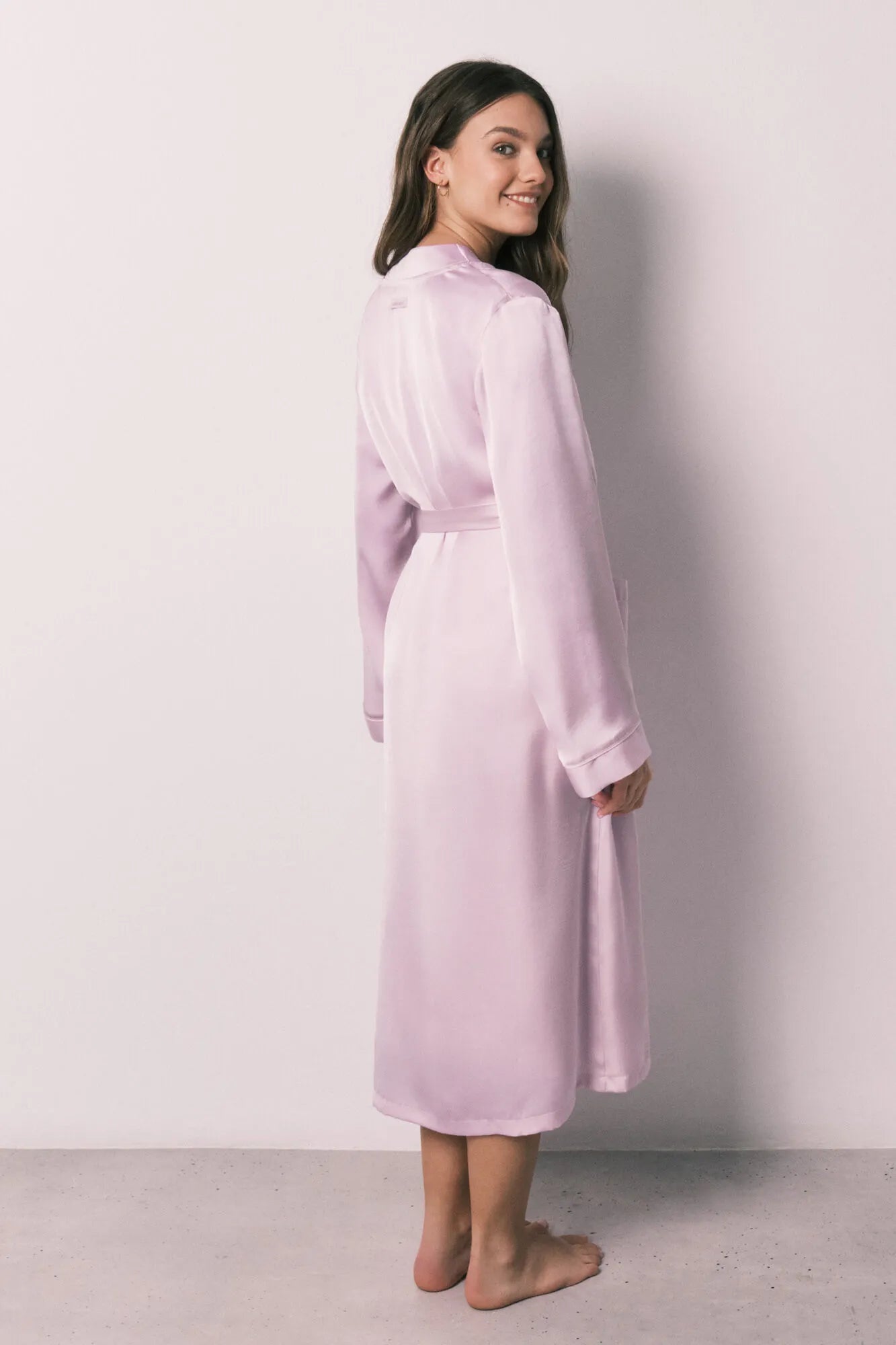 Women Secret Purple/Lilac Women Lilac Satin Midi Robe SKU: 2533685_76 Image 05