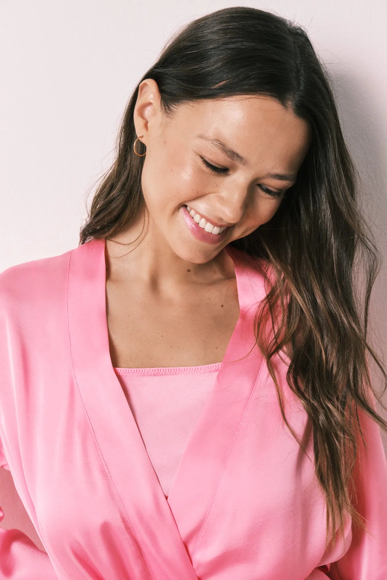 Women Secret Pink Women Pink Satin Midi Robe SKU: 2533686_71 Image 03