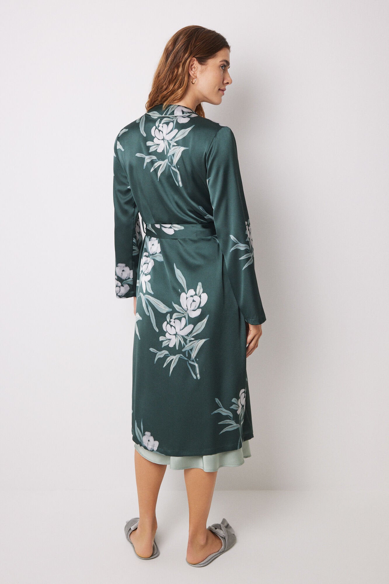 Long Satin Flower Robe_07