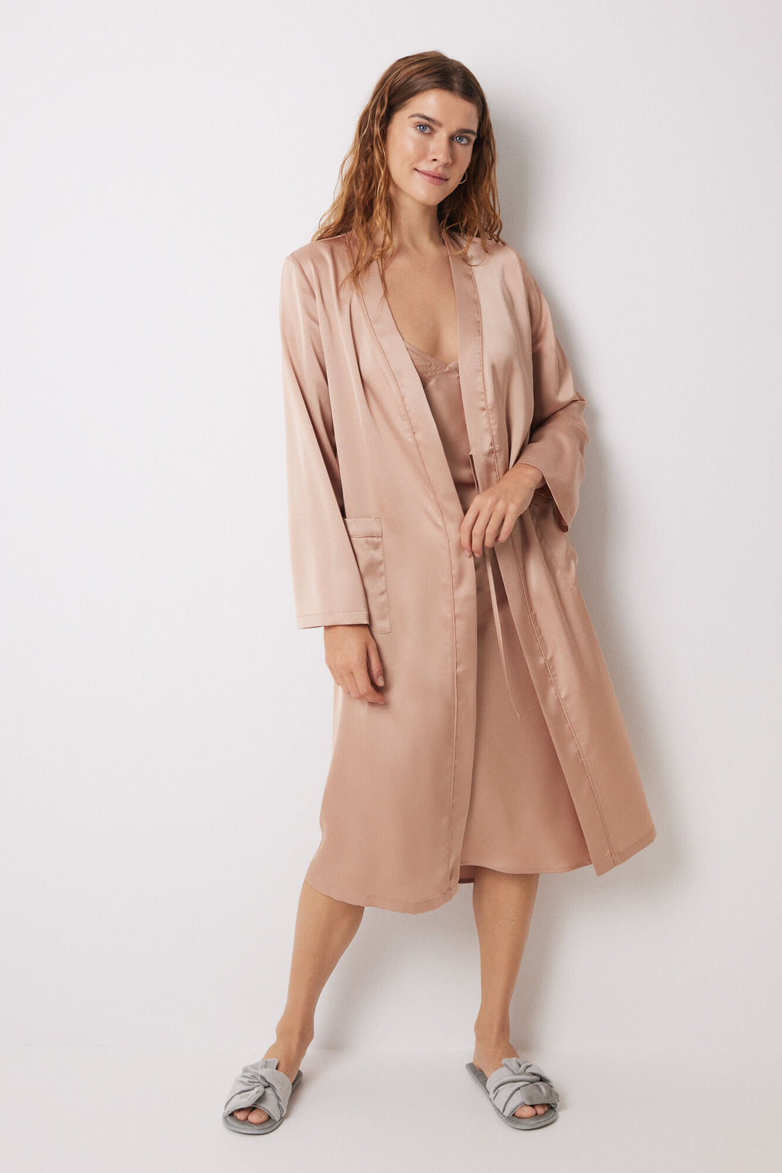 Long Nude Satin Robe_01