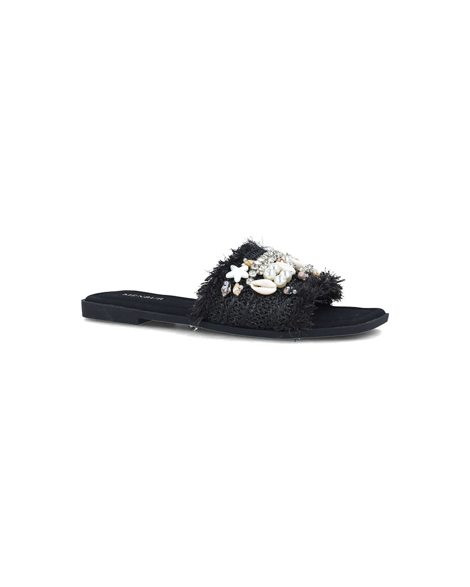 Black Slippers With Embellishments_25386_01_02