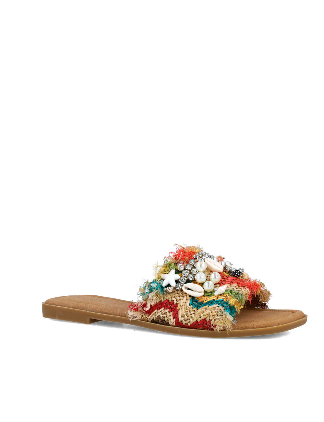 Multi-Color Slippers With Embellishments_25386_22_02