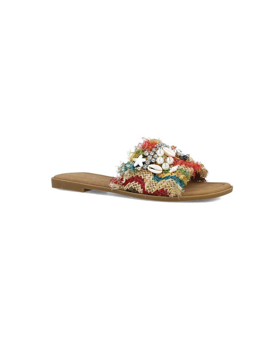 Multi-Color Slippers With Embellishments_25386_22_02