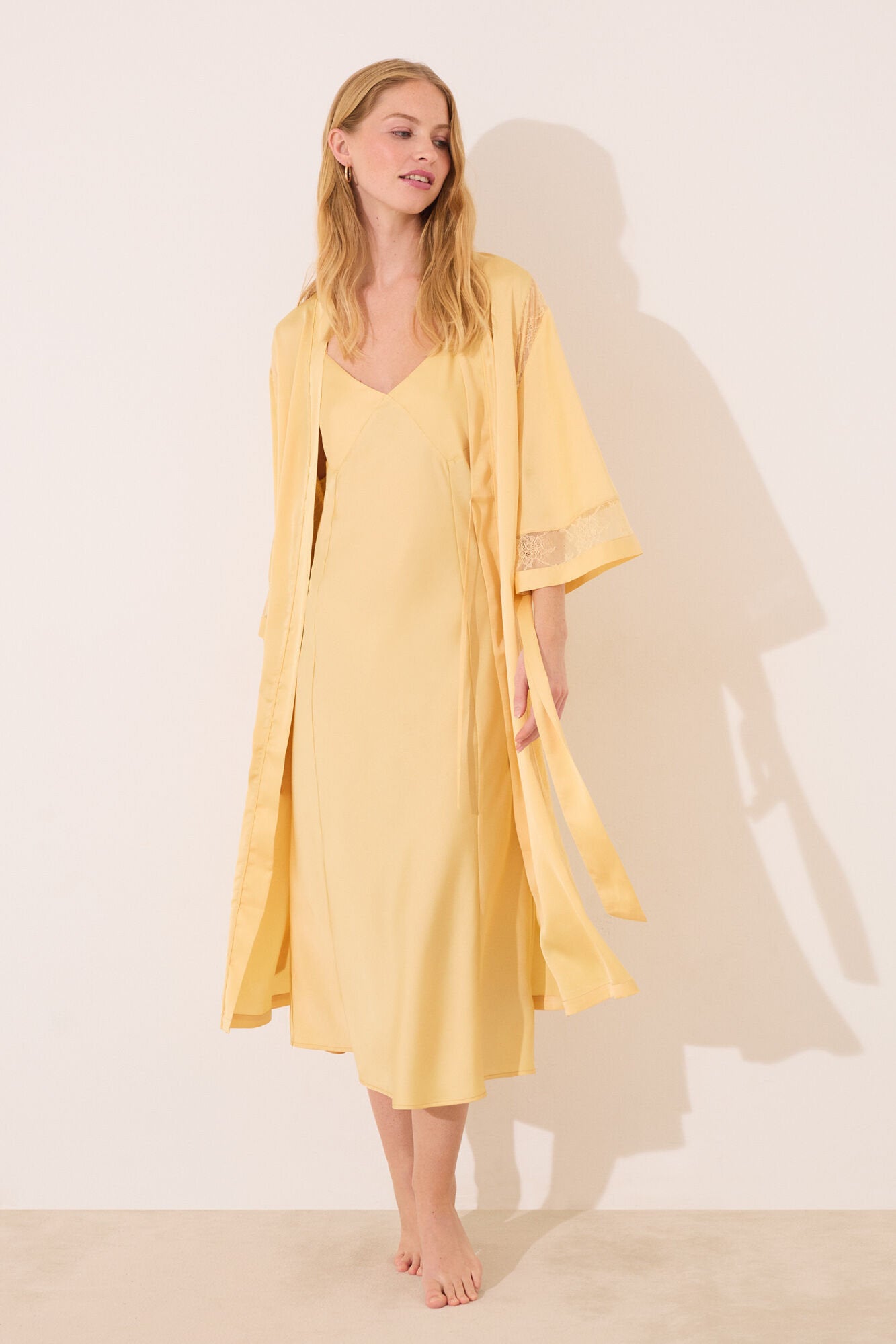 Women Secret_Robe Yellow Chiffon Fabric_2539004_04_03