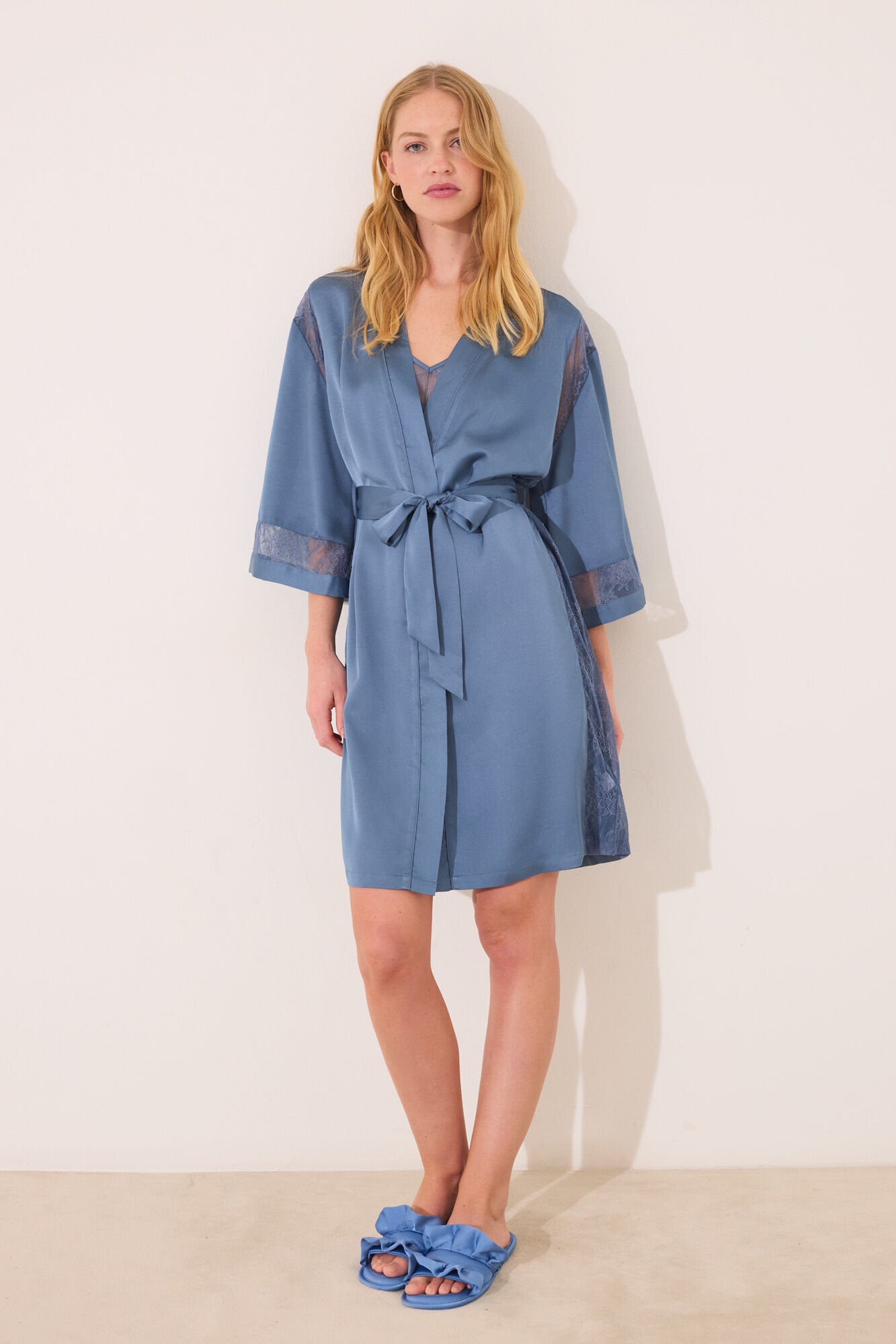 Women Secret_Blue Chiffon Fabric Midi Robe_2539005_15_04