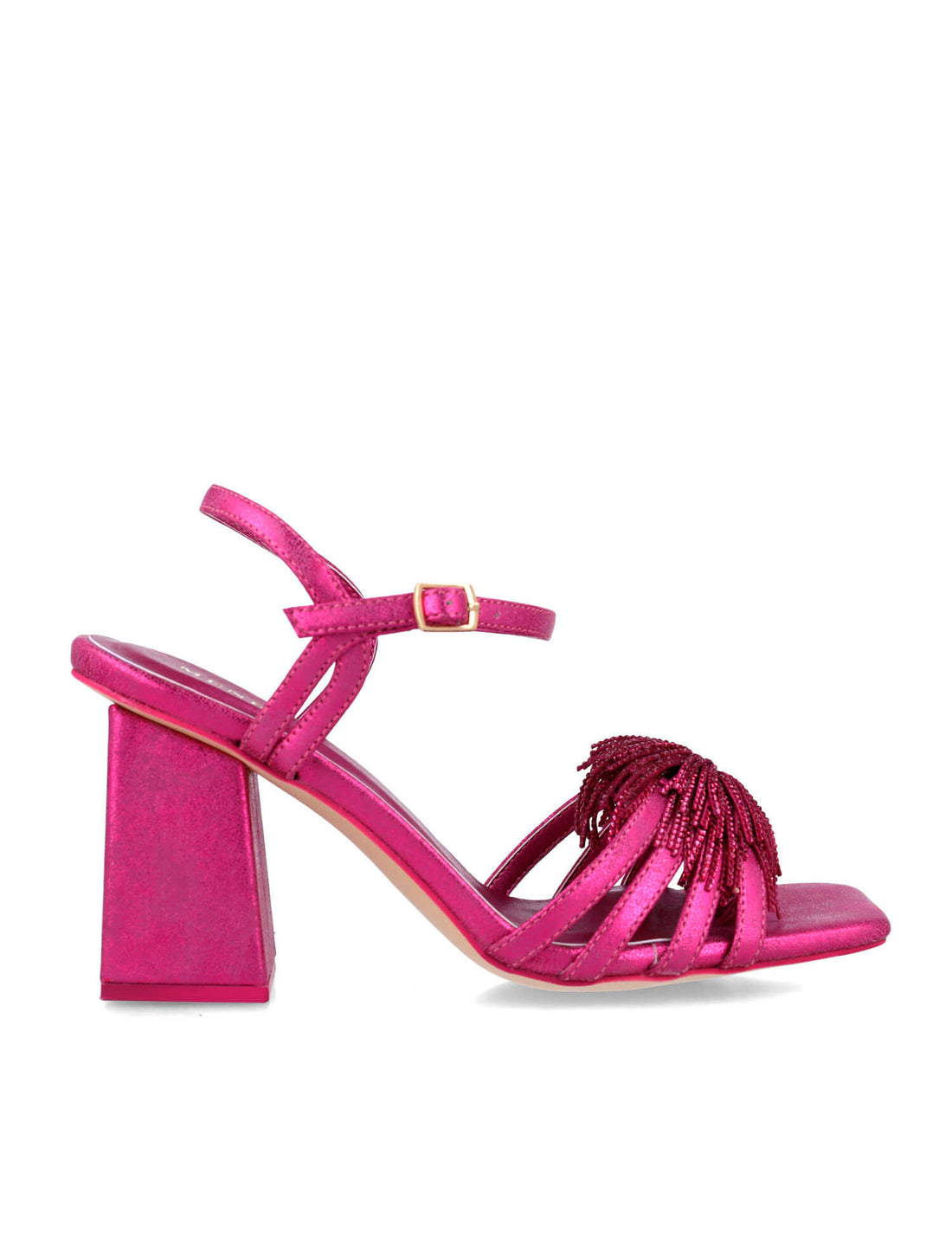 Pink High-Heel Sandals With Fringe Piece_25412_33_01