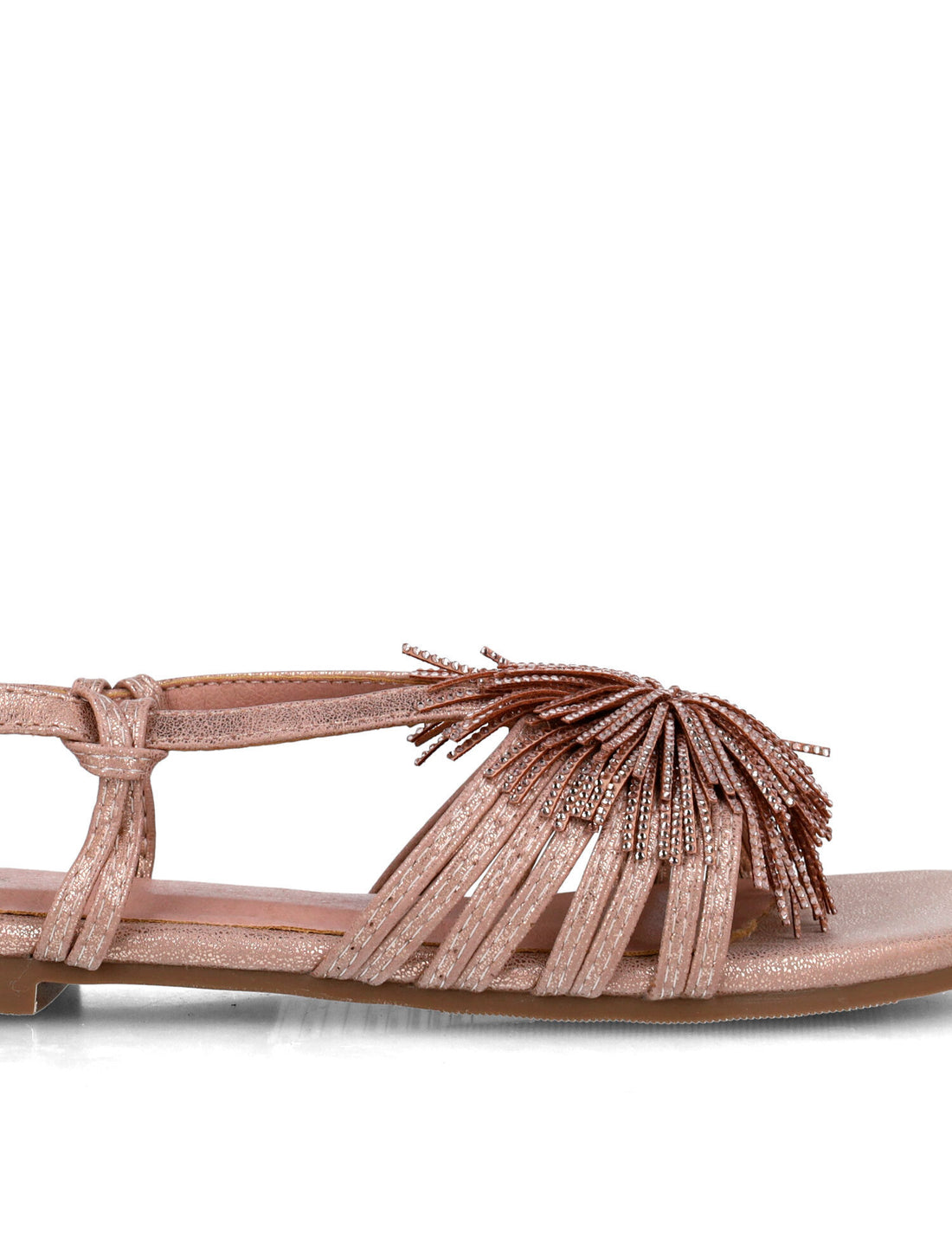 Brown Flat Sandals With Fringe Piece_25414_97_01