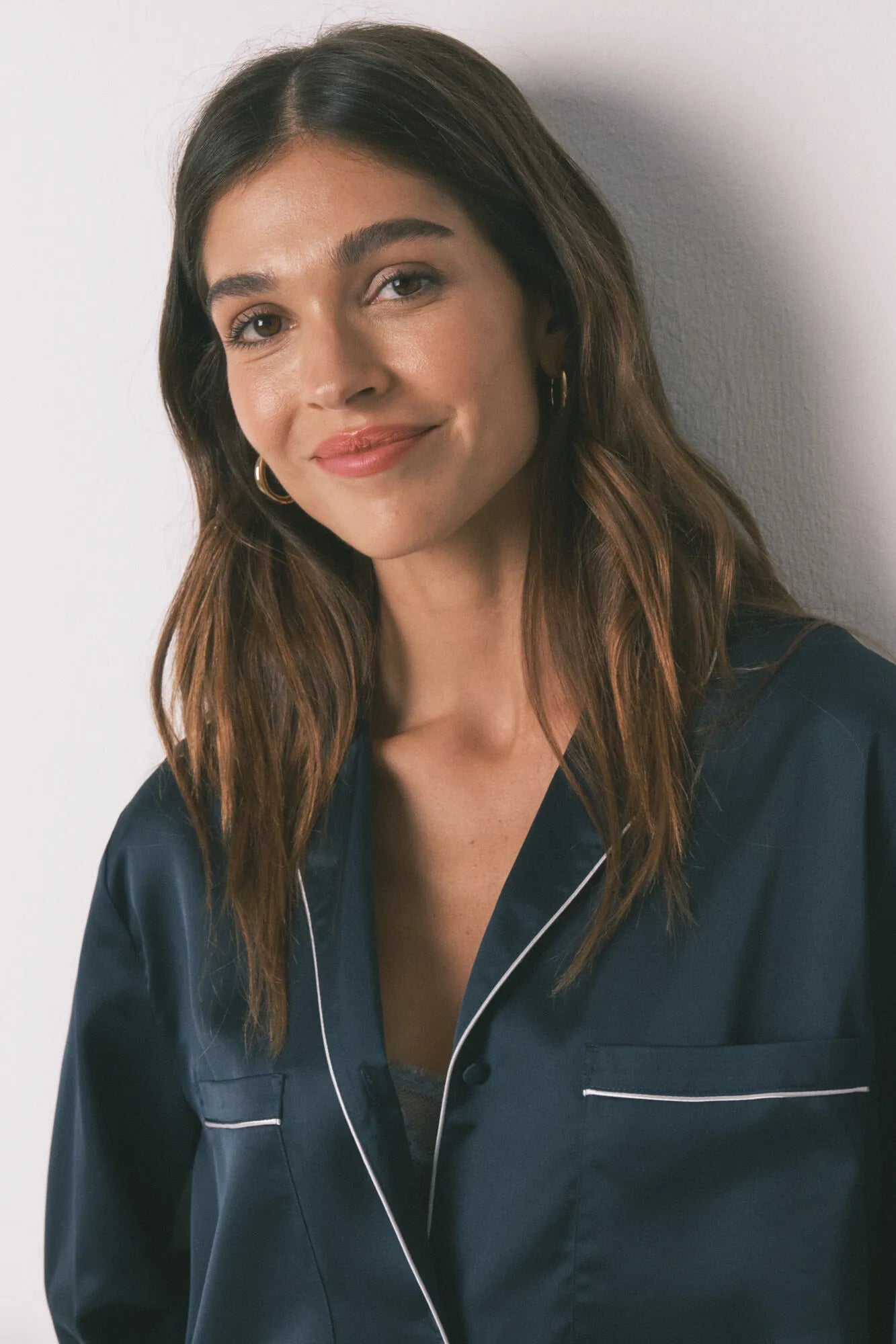 Women Secret_Medium Blue_Long Blue Satin Classic Pyjamas_2542471_12_04