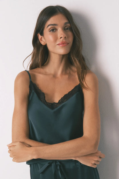 Women Secret_Bottle_Green Satin and Lace Pyjamas Set_2542473_20_04