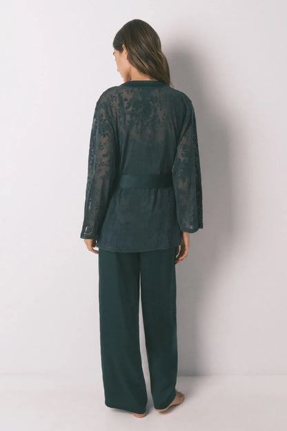 Women Secret_Bottle_Green Satin and Lace Pyjamas Set_2542473_20_08