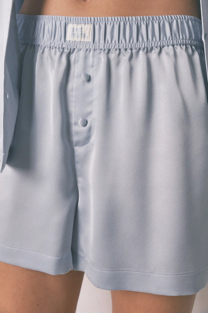 Women Secret_Medium Blue_Blue Satin Short Classic Pyjamas_2542474_12_05