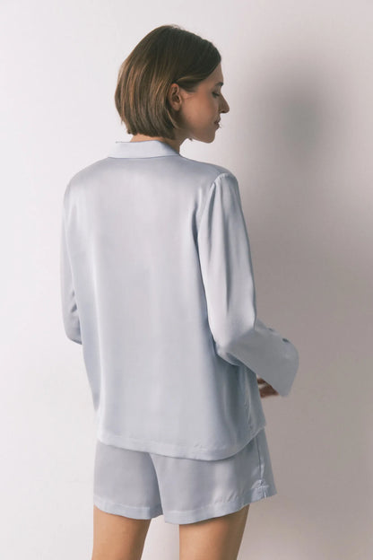 Women Secret_Medium Blue_Blue Satin Short Classic Pyjamas_2542474_12_06