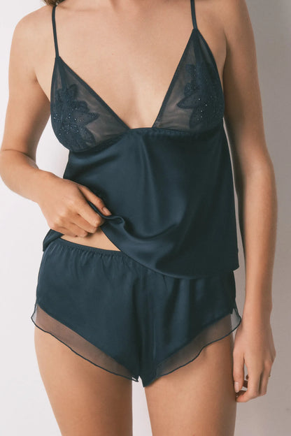 Women Secret_Navy_Blue Satin and Lace Lingerie Set_2542477_10_02