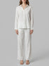 Women Secret_Ivory_Long Satin Jacquard Shirt Pyjamas in White_2543699_96_00