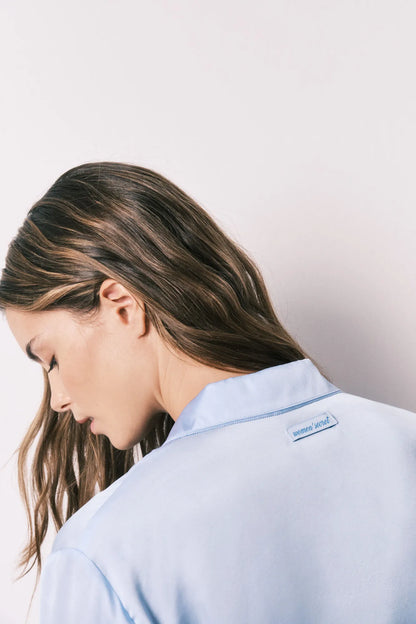 Women Secret Light Blue Women Blue Satin Classic Long Pyjamas SKU: 2543703_16 Image 04