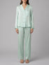 Women Secret Green Women Green Satin Classic Long Pyjamas SKU: 2543704_22 Image 00