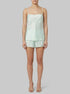 Women Secret Green Women Green Satin Short Pyjamas SKU: 2543708_22 Image 00