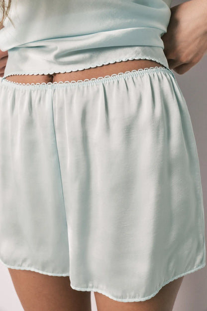 Women Secret Green Women Green Satin Short Pyjamas SKU: 2543708_22 Image 04