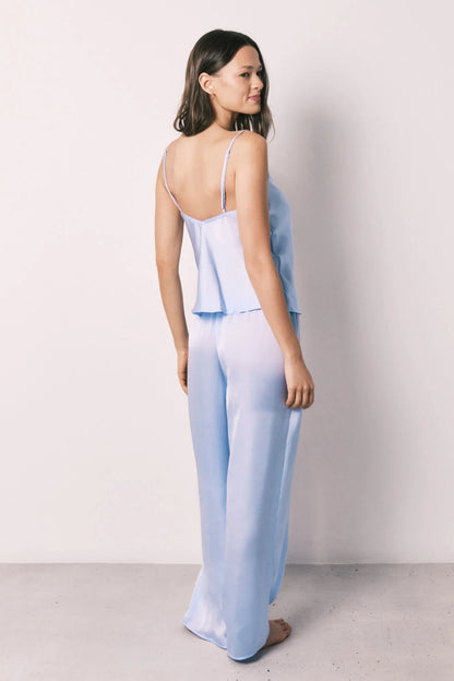 Women Secret Light Blue Women Blue Satin Long Pyjamas SKU: 2543709_16 Image 06