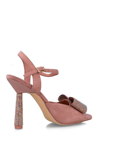 Pink High-Heel Sandals With Embellished Bow_25442_97_03
