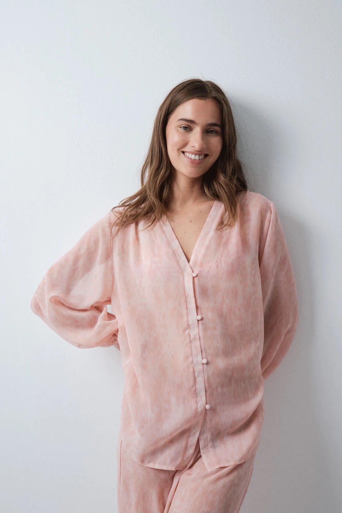 Women Secret Orange Women Puffed Long Pyjamas SKU: 2544850_67 Image 03