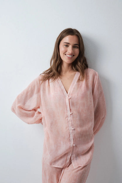 Women Secret Orange Women Puffed Long Pyjamas SKU: 2544850_67 Image 03