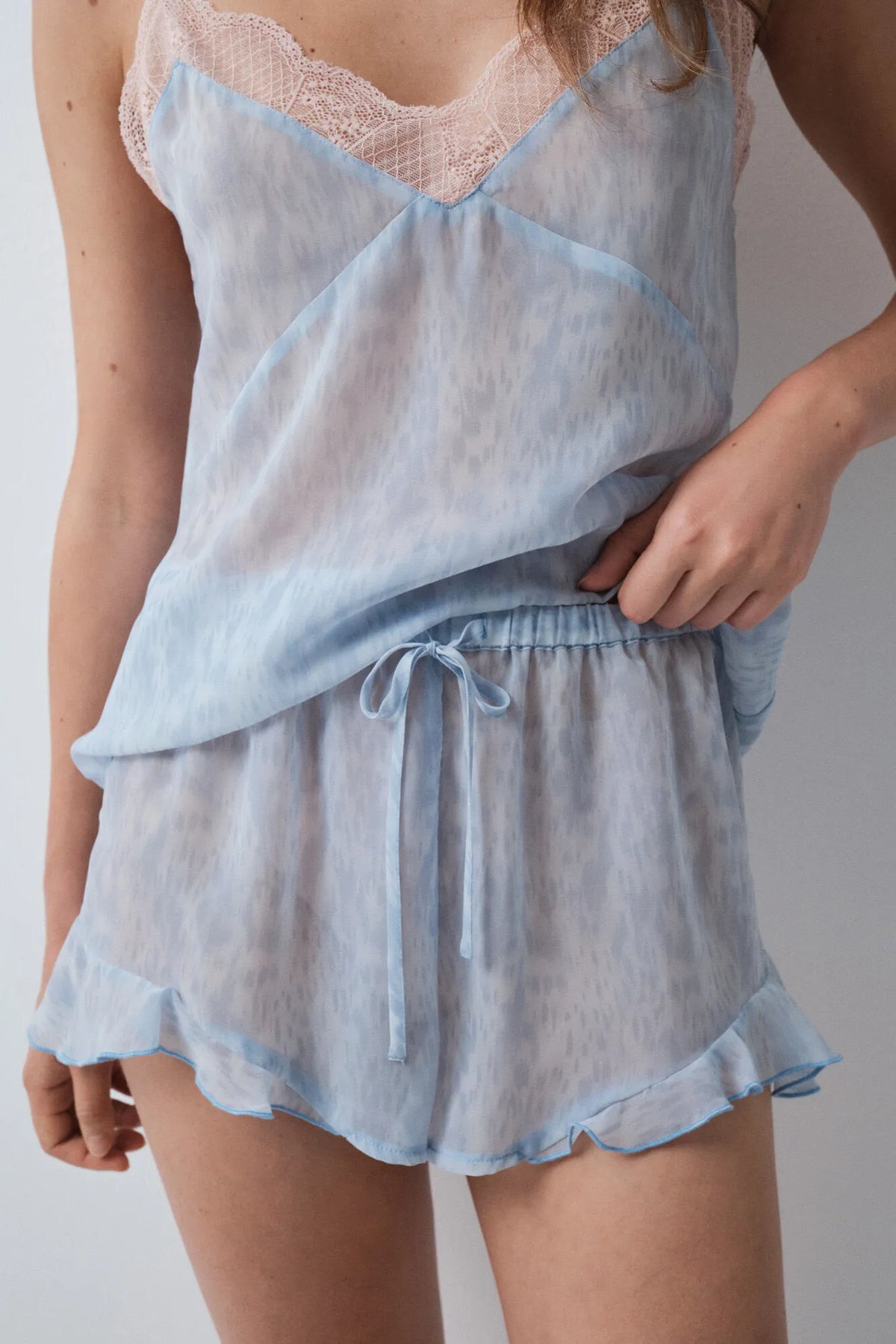 Women Secret Dark Blue Women Blue Short Strap Pyjamas SKU: 2544851_11 Image 03