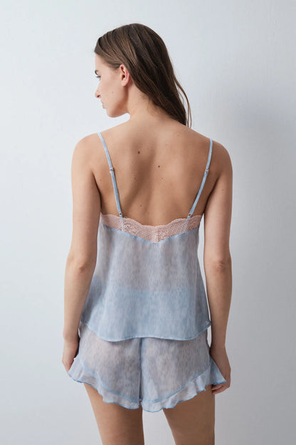 Women Secret Dark Blue Women Blue Short Strap Pyjamas SKU: 2544851_11 Image 04
