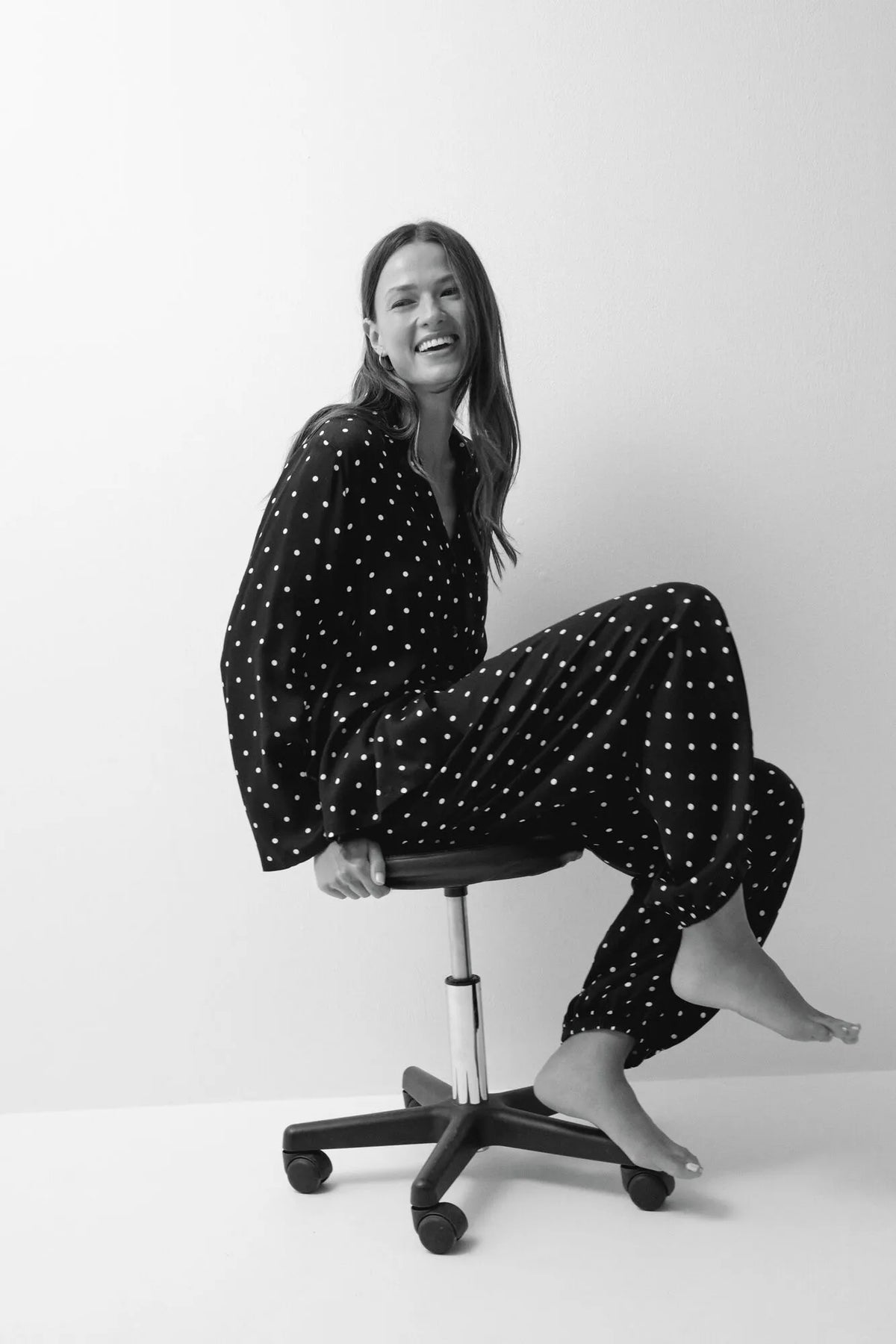 Women Secret Black Women Black Classic Pyjamas Polka-Dots SKU: 2544853_01 Image 01