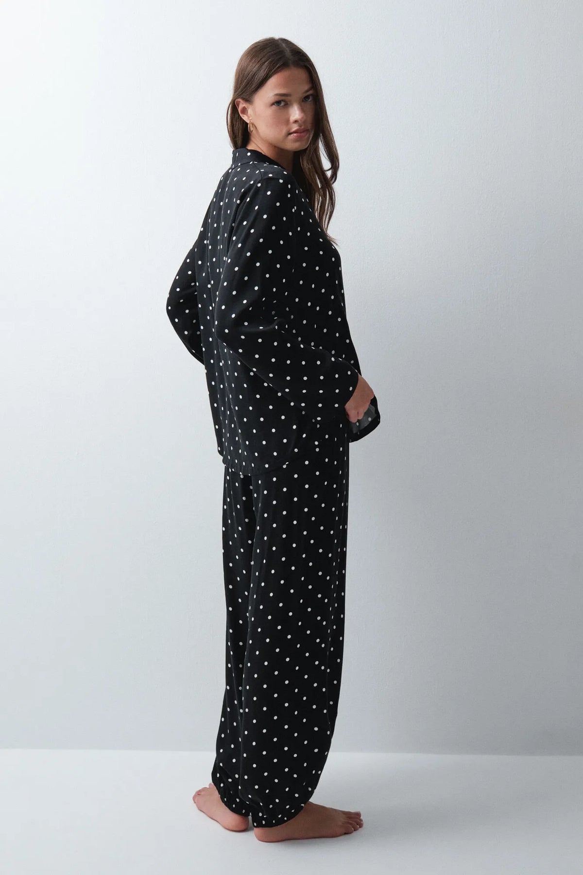 Women Secret Black Women Black Classic Pyjamas Polka-Dots SKU: 2544853_01 Image 06