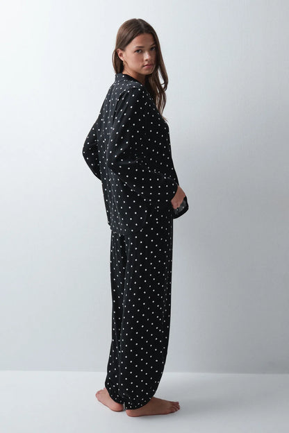 Women Secret Black Women Black Classic Pyjamas Polka-Dots SKU: 2544853_01 Image 06