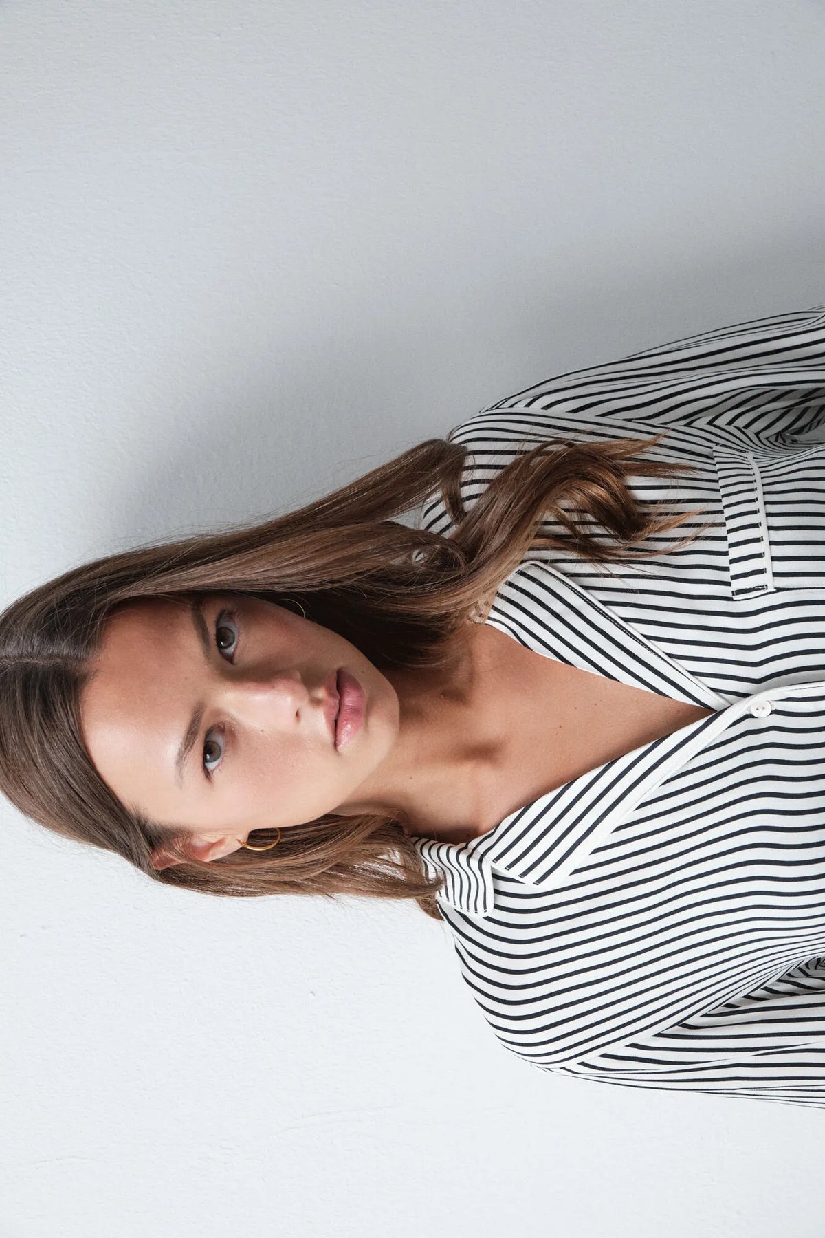 Women Secret Black Women Black And White Striped Classic Pyjamas SKU: 2544858_01 Image 04