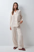 Women Secret White Print Women Striped Satin-Finish Classic Pyjamas SKU: 2544866_97 Image 01