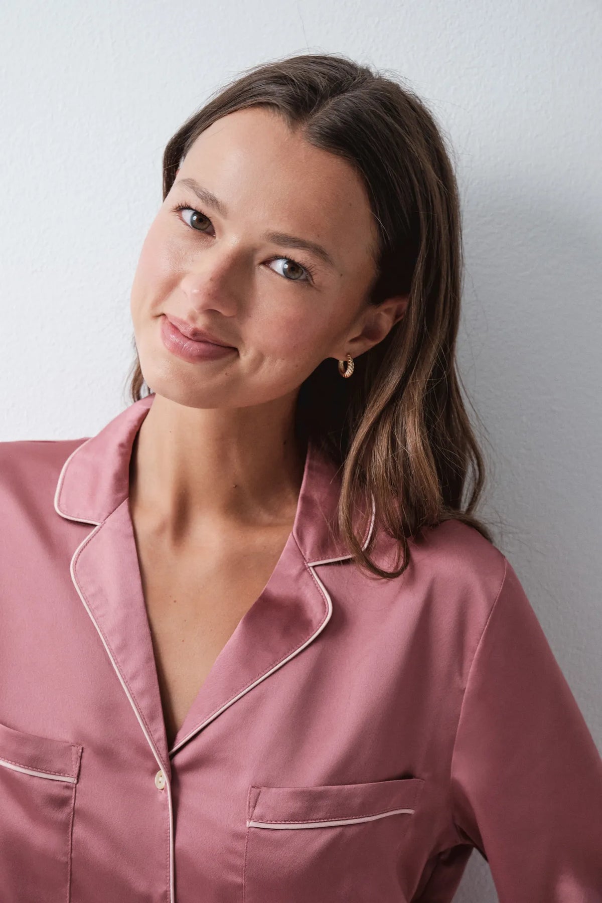 Women Secret Pink Women Satin-Finish Classic Pyjamas SKU: 2544871_72 Image 04