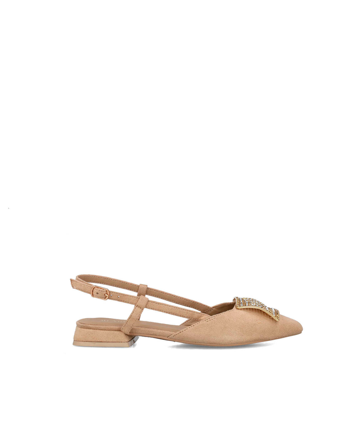 Beige Slingback Mules With Embellishment_25458_87_01