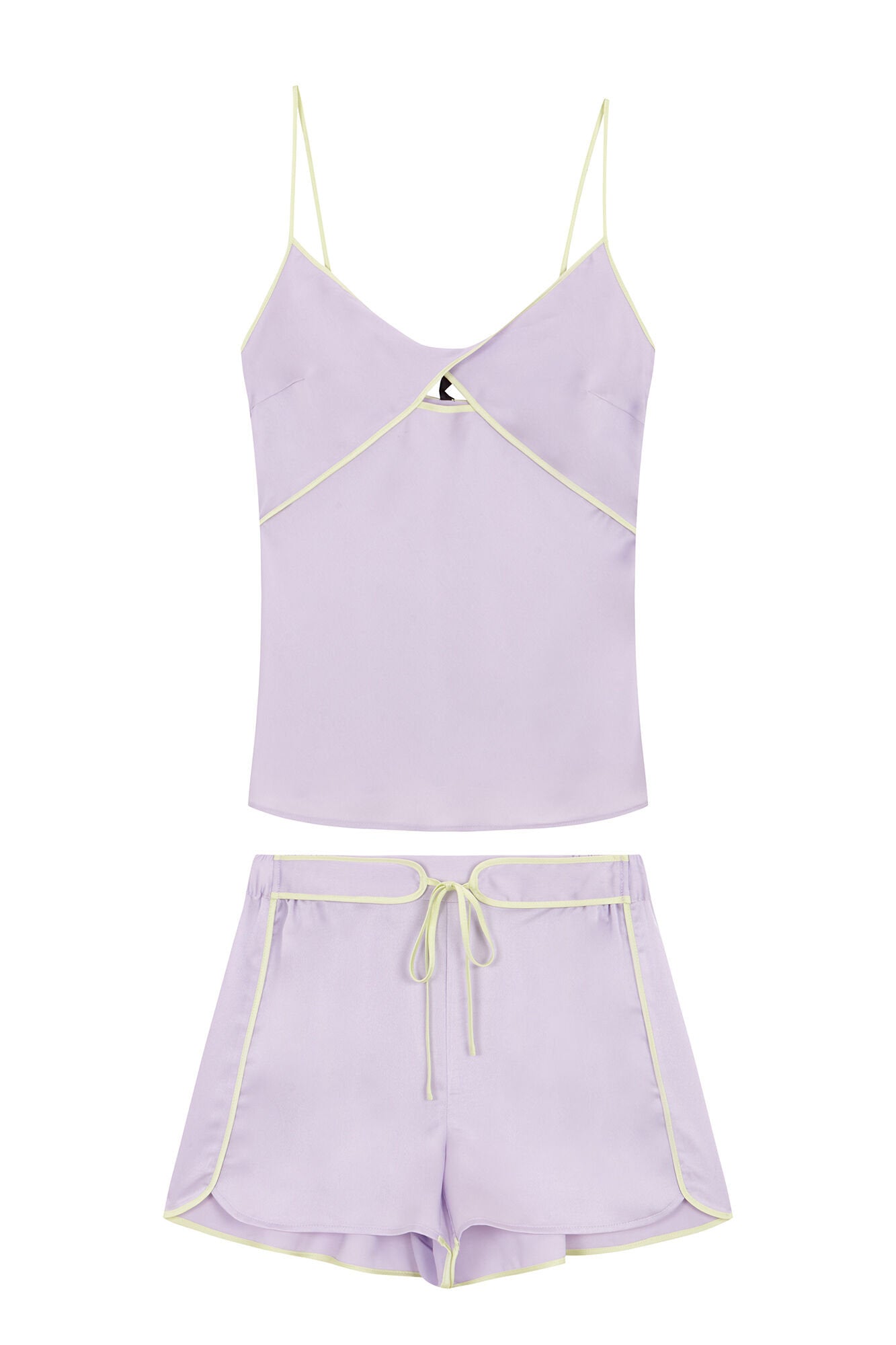 Purple/Lilac Straps Short Pant Pyjama_2547598_75_07