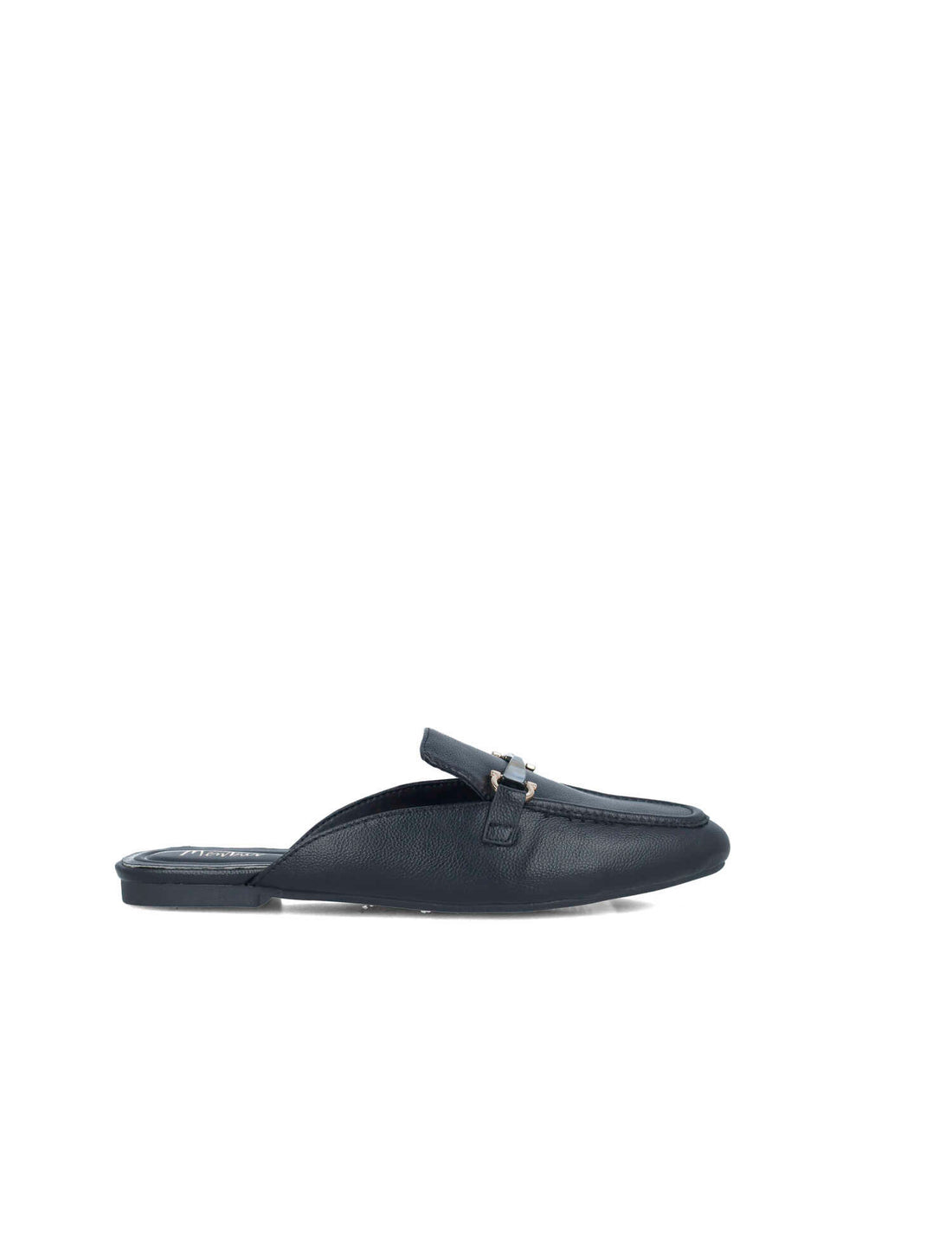 Black Slipper Mules With Silver Hardware_25560_01_01