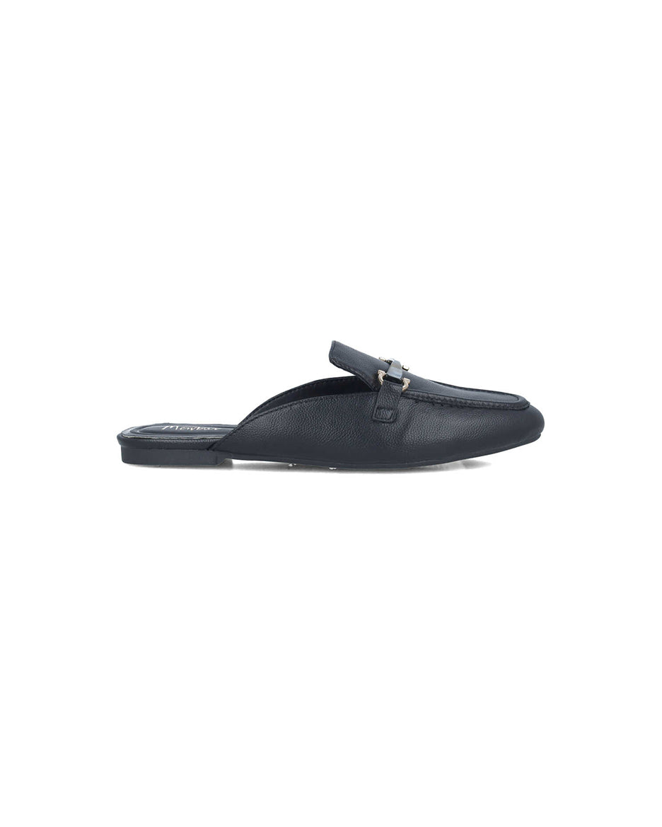 Black Slipper Mules With Silver Hardware_25560_01_01