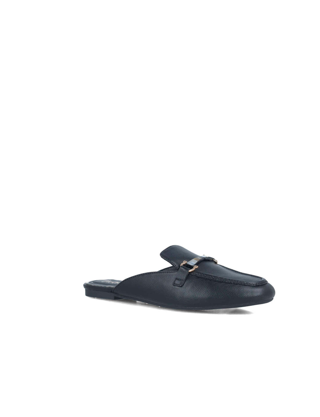 Black Slipper Mules With Silver Hardware_25560_01_02