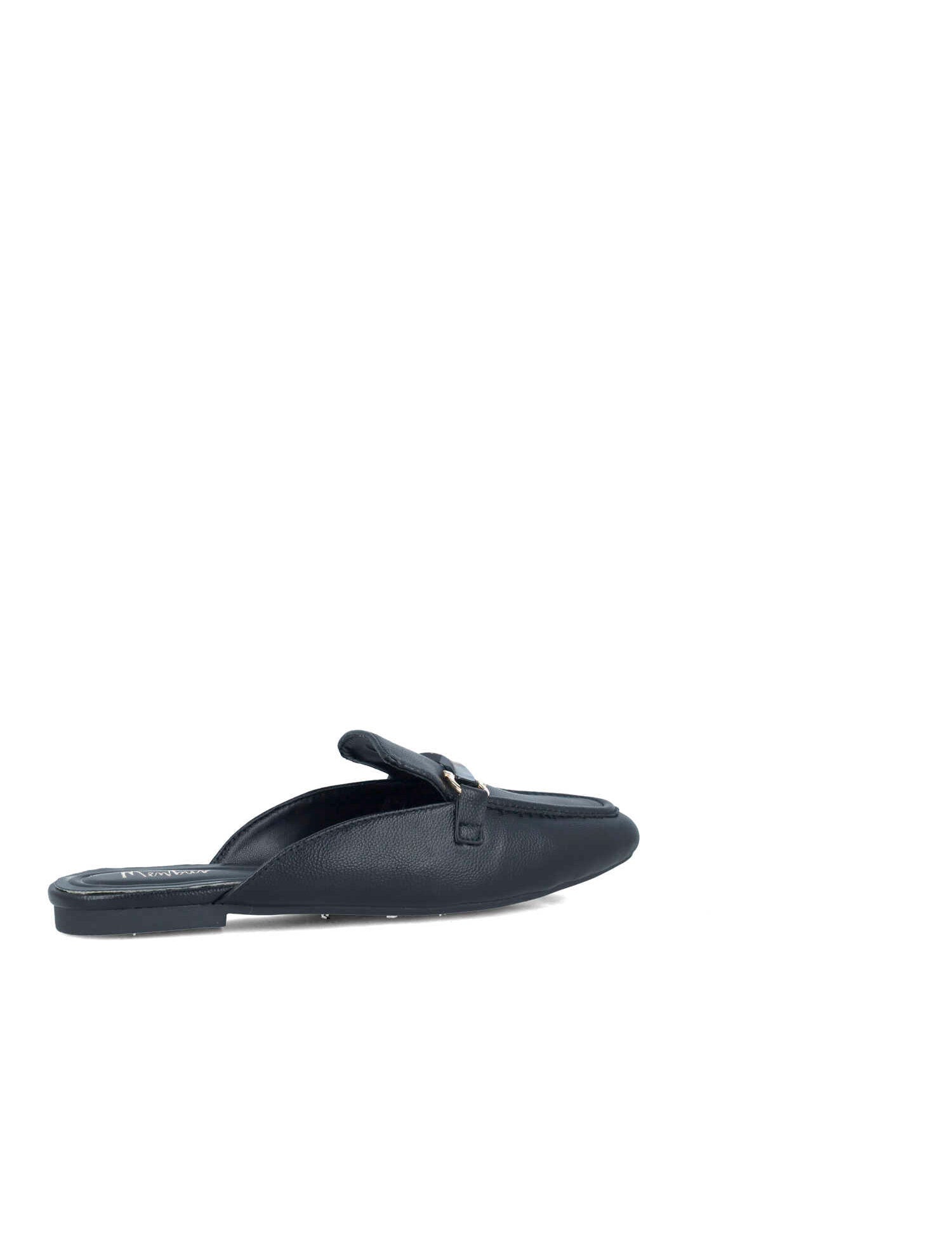 Black Slipper Mules With Silver Hardware_25560_01_03