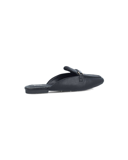 Black Slipper Mules With Silver Hardware_25560_01_03